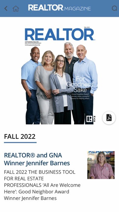 Emulate iPhone app REALTOR® Magazine using MyAndroid