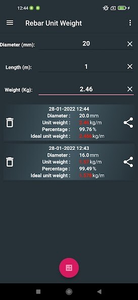 Run android online APK Rebar unit weight from MyAndroid or emulate Rebar unit weight using MyAndroid