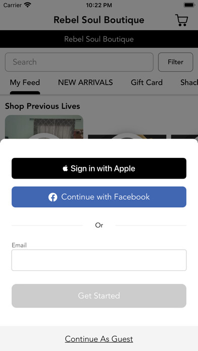 Emulate iPhone app Rebel Soul Boutique using MyAndroid Emulate iPhone app Rebel Soul Boutique using MyAndroid