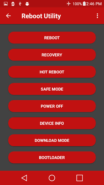 Run android online APK Reboot Utility from MyAndroid or emulate Reboot Utility using MyAndroid