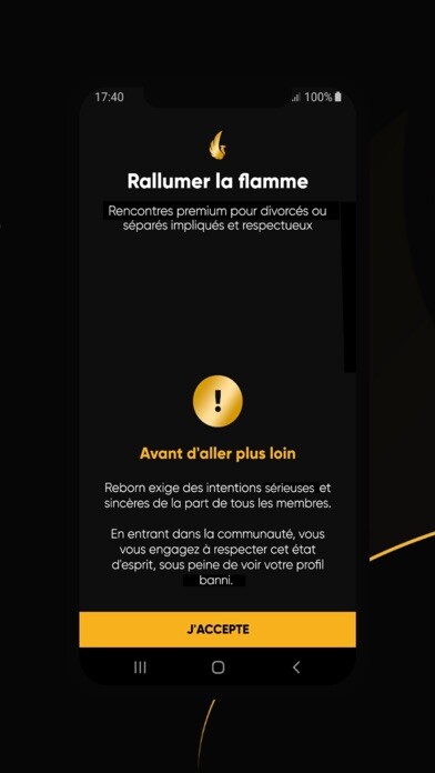 Emulate iPhone app Reborn - Retrouvez l’amour using MyAndroid