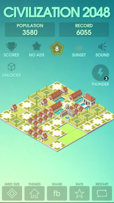 Emulate iPhone app Rebuild Civilization 2048 using MyAndroid