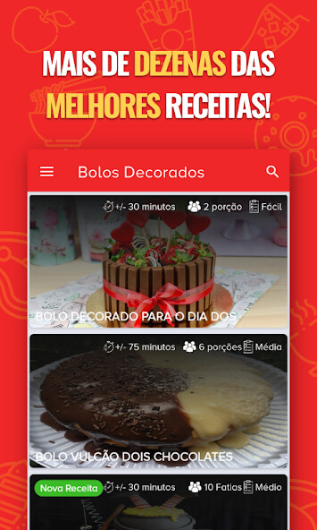 Run android online APK Receitas de Bolos Decorados from MyAndroid or emulate Receitas de Bolos Decorados using MyAndroid