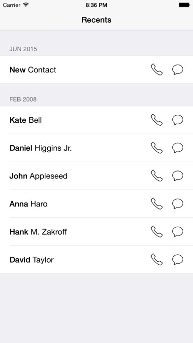 Emulate iPhone app Recents using MyAndroid