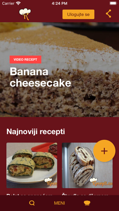 Emulate iPhone app Recepti - Kuvar using MyAndroid Emulate iPhone app Recepti - Kuvar using MyAndroid