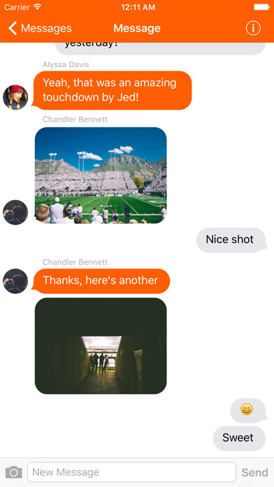Emulate iPhone app Recess - Message Other Students using MyAndroid