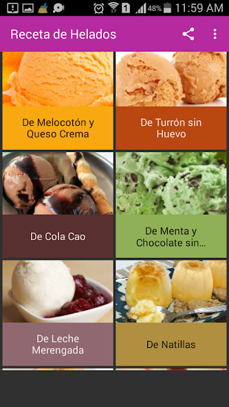 Run android online APK Receta de Helados from MyAndroid or emulate Receta de Helados using MyAndroid