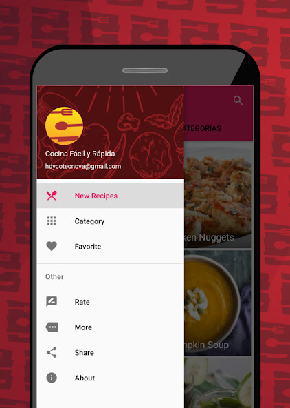Run android online APK Recetas de cocina faciles from MyAndroid or emulate Recetas de cocina faciles using MyAndroid