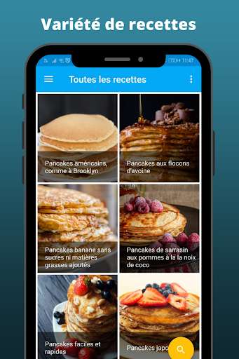 Run android online APK Recette Pancakes from MyAndroid or emulate Recette Pancakes using MyAndroid