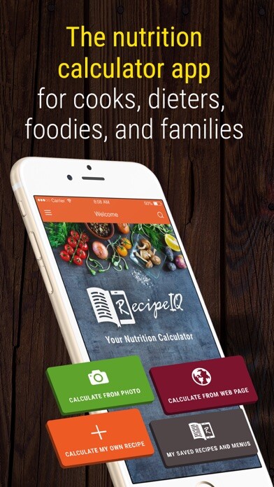 Emulate iPhone app RecipeIQ: Recipe Calculator using MyAndroid