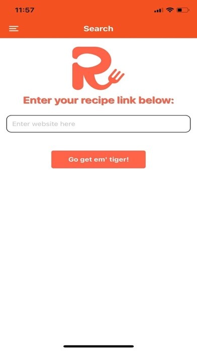 Emulate iPhone app Recipe Only! using MyAndroid