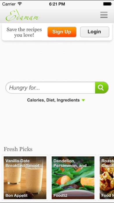 Emulate iPhone app Recipes and Nutrition using MyAndroid Emulate iPhone app Recipes and Nutrition using MyAndroid