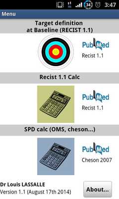 Emulate Android APK RECIST 1.1 Calculator Emulate Android APK RECIST 1.1 Calculator