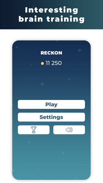 Emulate iPhone app Reckon - brain training using MyAndroid
