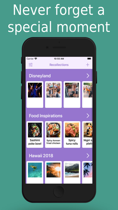 Emulate iPhone app Recollections - Good Times using MyAndroid