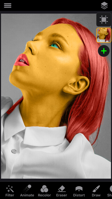 Emulate iPhone app ReColor - Art Photo Editor using MyAndroid