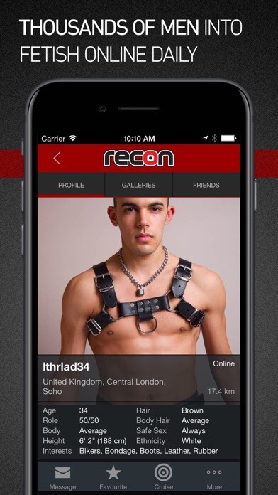 Emulate iPhone app Recon - Find Fetish Men using MyAndroid