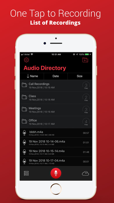 Emulate iPhone app Recorder Plus : Voice Recorder using MyAndroid Emulate iPhone app Recorder Plus : Voice Recorder using MyAndroid