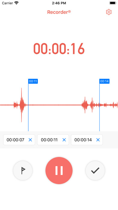 Emulate iPhone app Recorder - Voice & Audio using MyAndroid