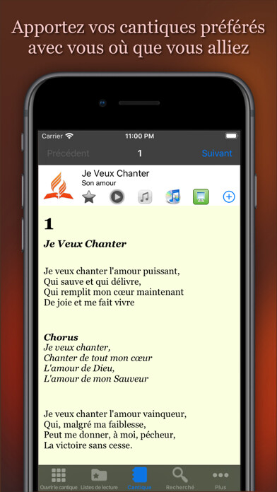 Emulate iPhone app Recueil de Cantiques using MyAndroid Emulate iPhone app Recueil de Cantiques using MyAndroid