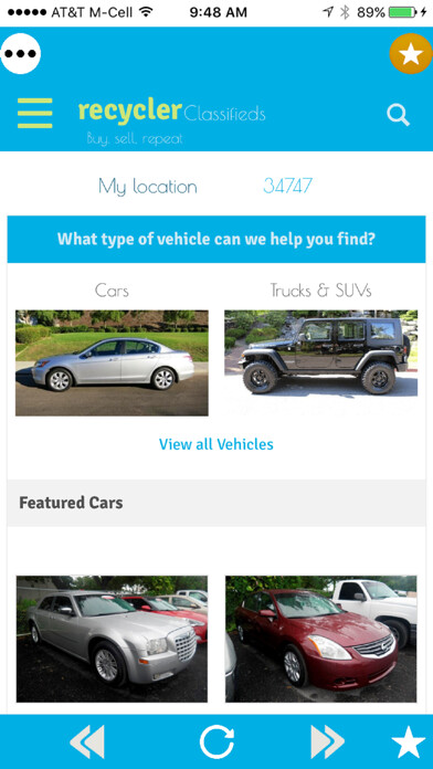 Emulate iPhone app Recycler Classifieds using MyAndroid