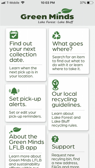 Emulate iPhone app Recycle with Green Minds LFLB using MyAndroid