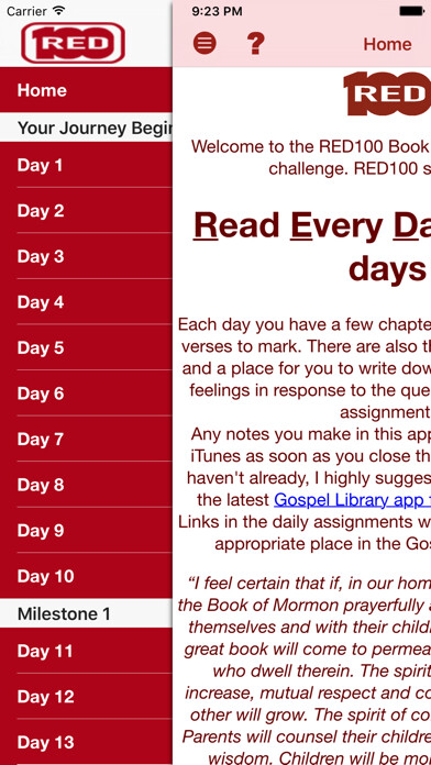 Emulate iPhone app RED100 BoM Reading Challenge using MyAndroid Emulate iPhone app RED100 BoM Reading Challenge using MyAndroid
