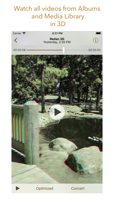 Emulate iPhone app Redan 3D Anaglyph using MyAndroid Emulate iPhone app Redan 3D Anaglyph using MyAndroid