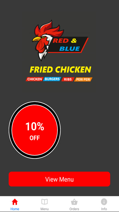 Emulate iPhone app Red And Blue Fried Chicken using MyAndroid