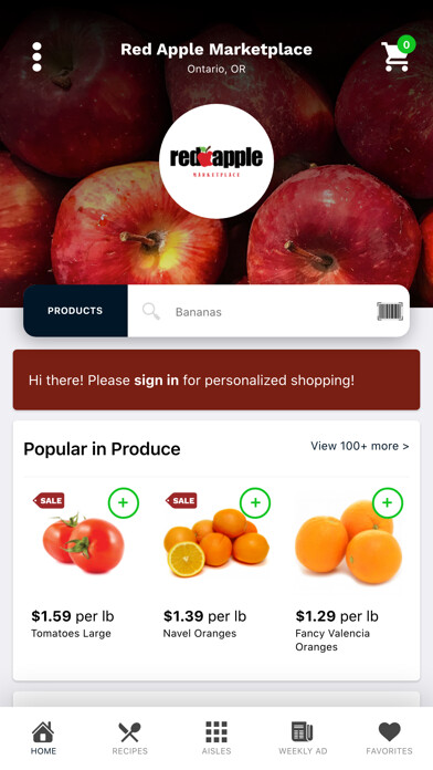 Emulate iPhone app Red Apple Marketplace using MyAndroid