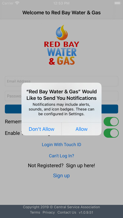 Emulate iPhone app Red Bay Water and Gas using MyAndroid Emulate iPhone app Red Bay Water and Gas using MyAndroid