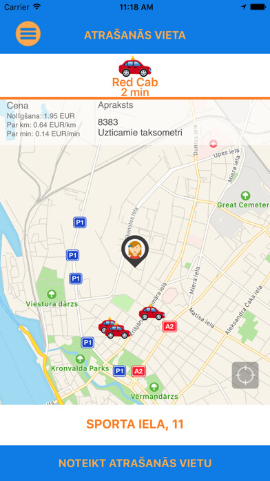 Emulate iPhone app Red Cab TAXI using MyAndroid Emulate iPhone app Red Cab TAXI using MyAndroid