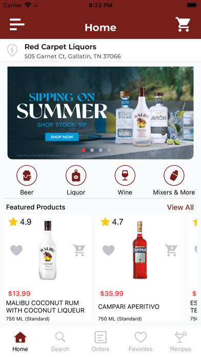 Emulate iPhone app Red Carpet Liquor using MyAndroid Emulate iPhone app Red Carpet Liquor using MyAndroid