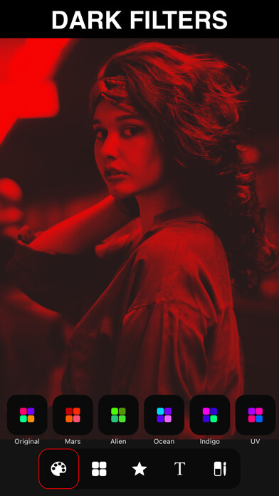 Emulate iPhone app Red – Dark Filters using MyAndroid