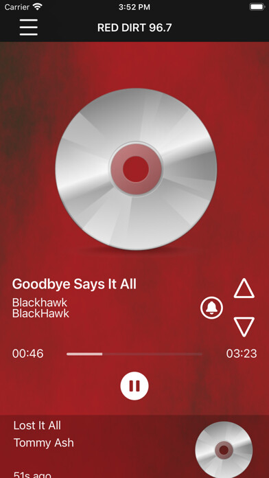 Emulate iPhone app Red Dirt 96.7 using MyAndroid
