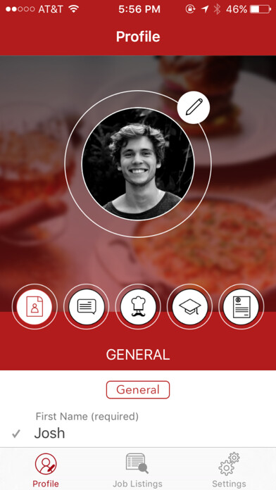 Emulate iPhone app Red Door - Find and apply for restaurant jobs using MyAndroid