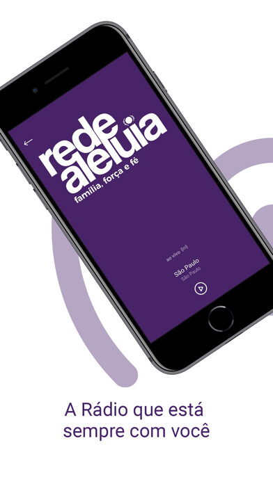 Emulate iPhone app Rede Aleluia FM using MyAndroid