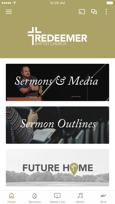 Emulate iPhone app Redeemer Olive Branch using MyAndroid