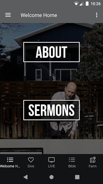 Emulate iPhone app Redemption City Church using MyAndroid