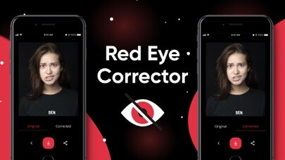 Emulate iPhone app Red eye corrector: Remover App using MyAndroid