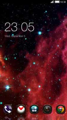 Emulate Android APK Red Galaxy CLauncher Theme