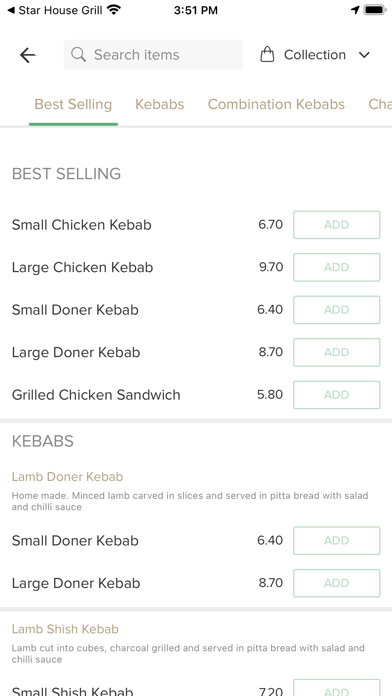 Emulate iPhone app Redhill Kebab House. using MyAndroid