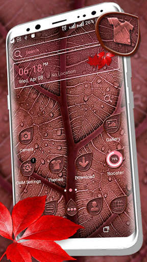 Run android online APK Red Leaf Texture Launcher Theme from MyAndroid or emulate Red Leaf Texture Launcher Theme using MyAndroid