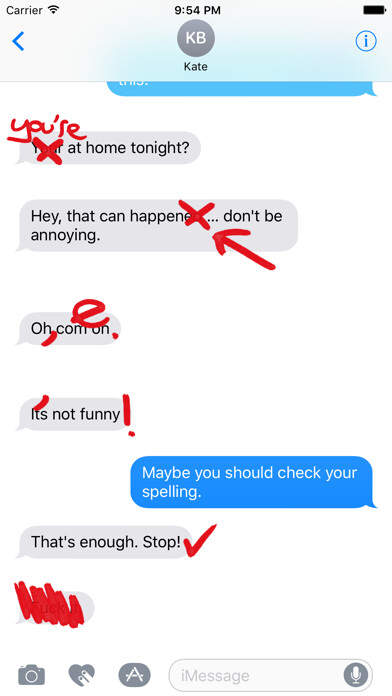 Emulate iPhone app Redline  Correct the Errors in your Friends Texts using MyAndroid