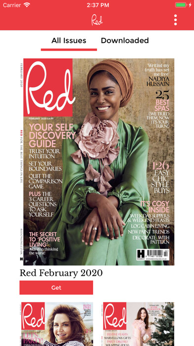 Emulate iPhone app Red magazine UK using MyAndroid