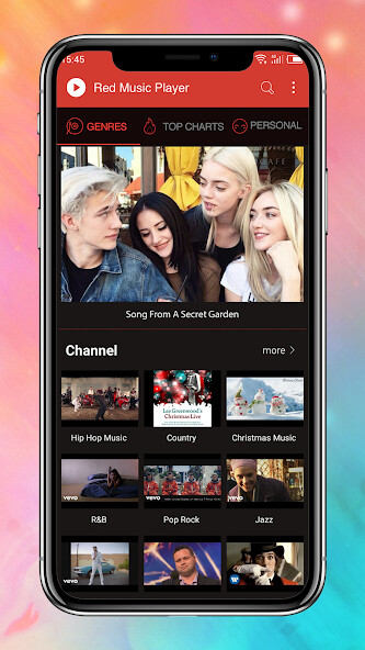 Emulate Android APK Red Music Player