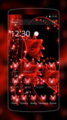 Emulate Android APK Red Neon Flower
