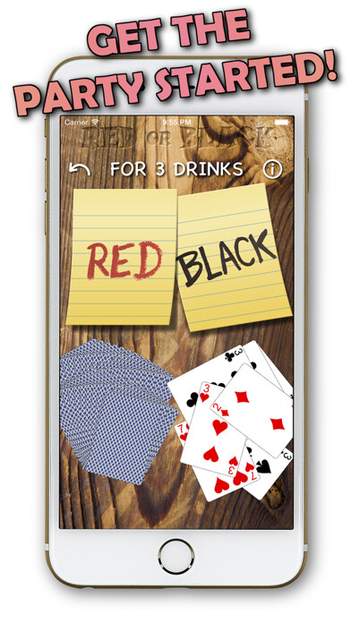 Emulate iPhone app Red or Black - Drinking Game using MyAndroid Emulate iPhone app Red or Black - Drinking Game using MyAndroid