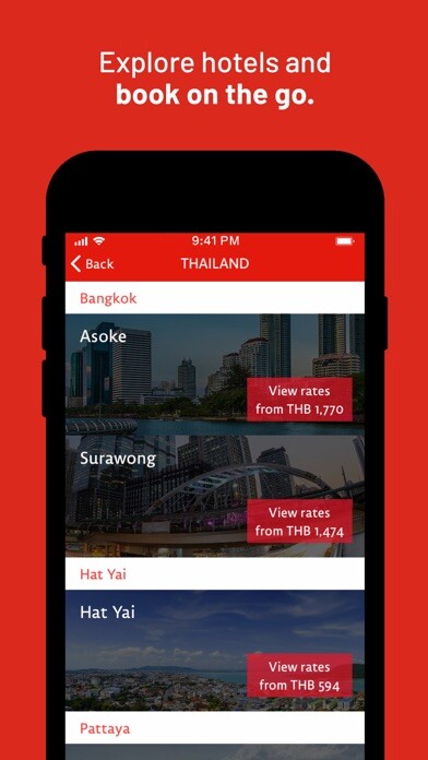 Emulate iPhone app Red Planet Hotels using MyAndroid