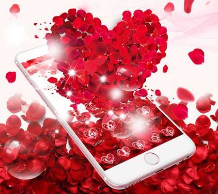 Emulate Android APK Red Rose Love Theme Wallpaper